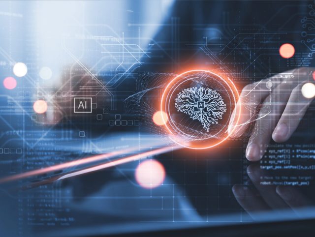 A man using a tablet to explore modern AI technology that is shaping the future of healthcare.